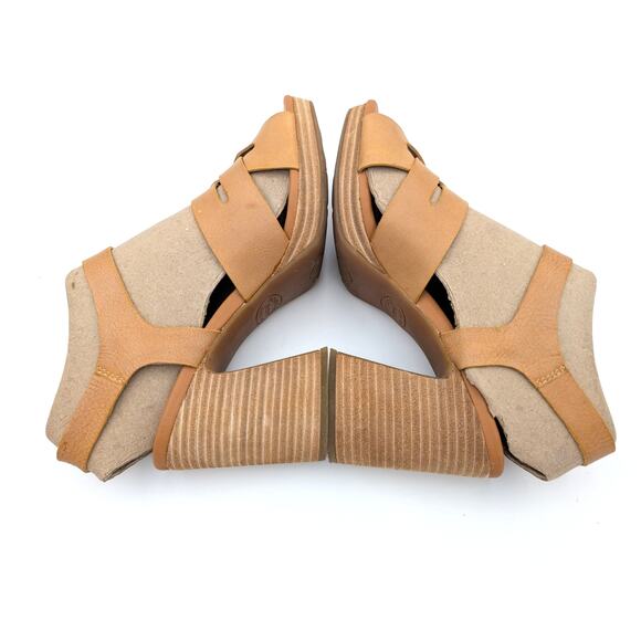 Kork-Ease Hutton Leather Platform Block Heel Slingback Sandals Size US10M EU41 - Picture 5 of 10